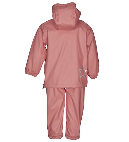 En Fant Regenkleidung m. Träger - PU - Rose