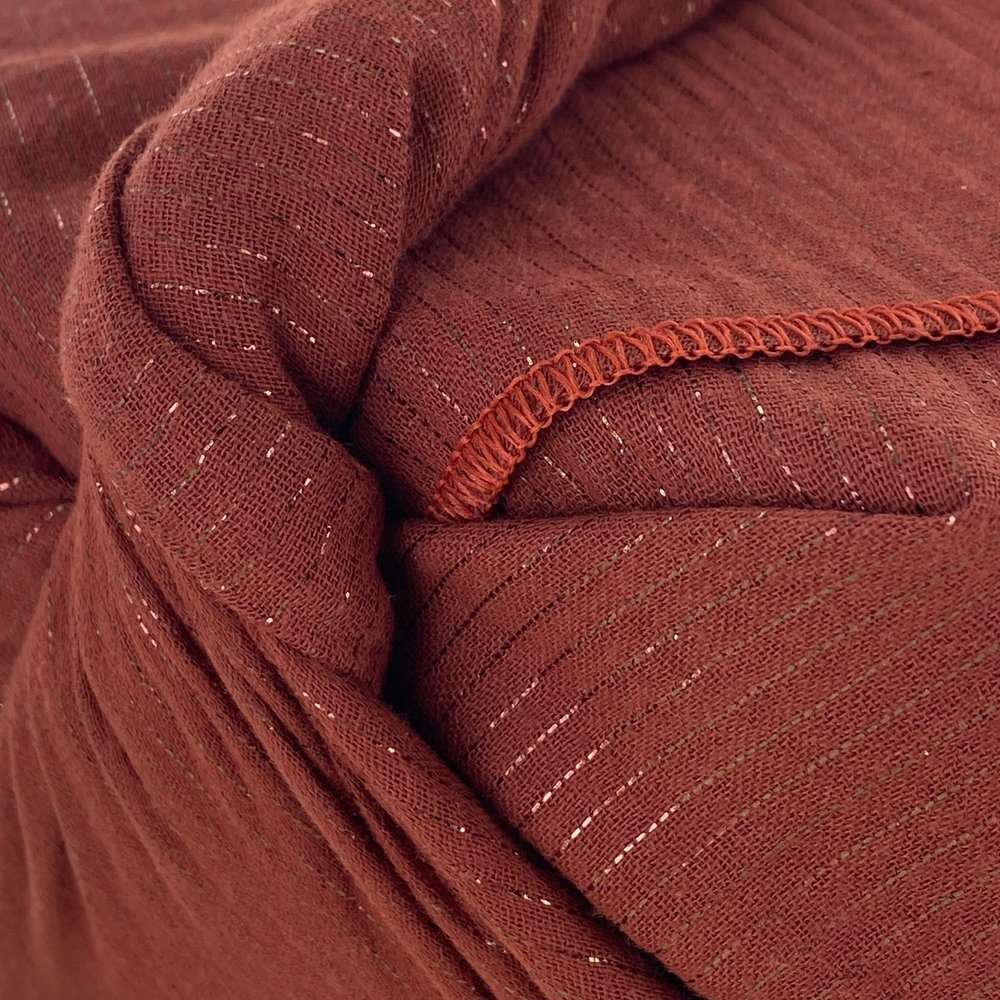 Furoshiki Grand 73 X 73 Cm Gaze Lurex Terracotta