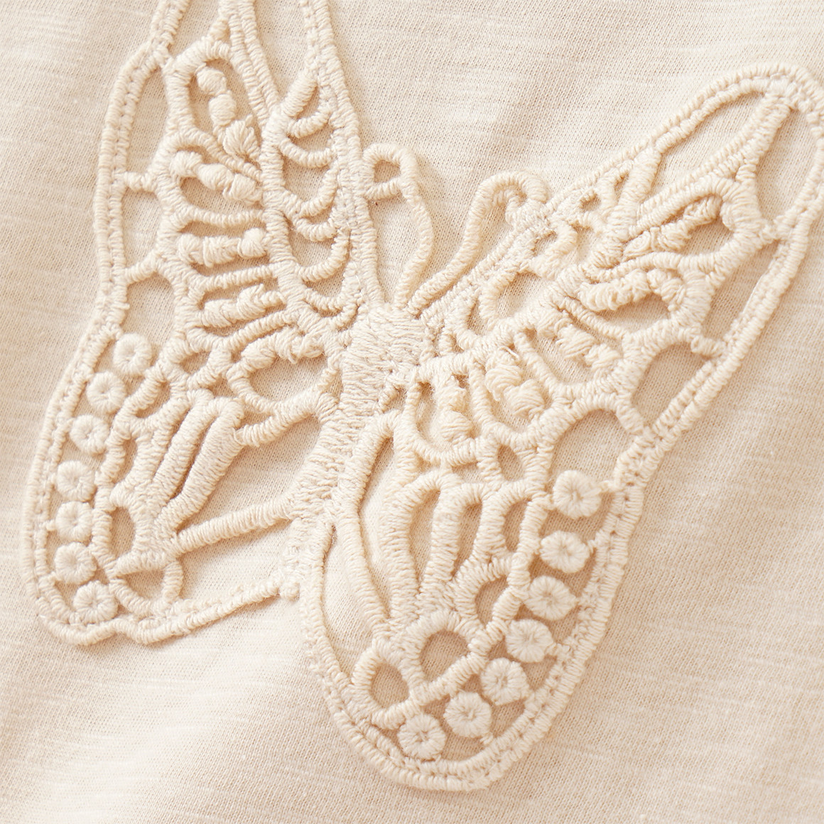 Topomini Baby T-Shirt mit Schmetterling beige