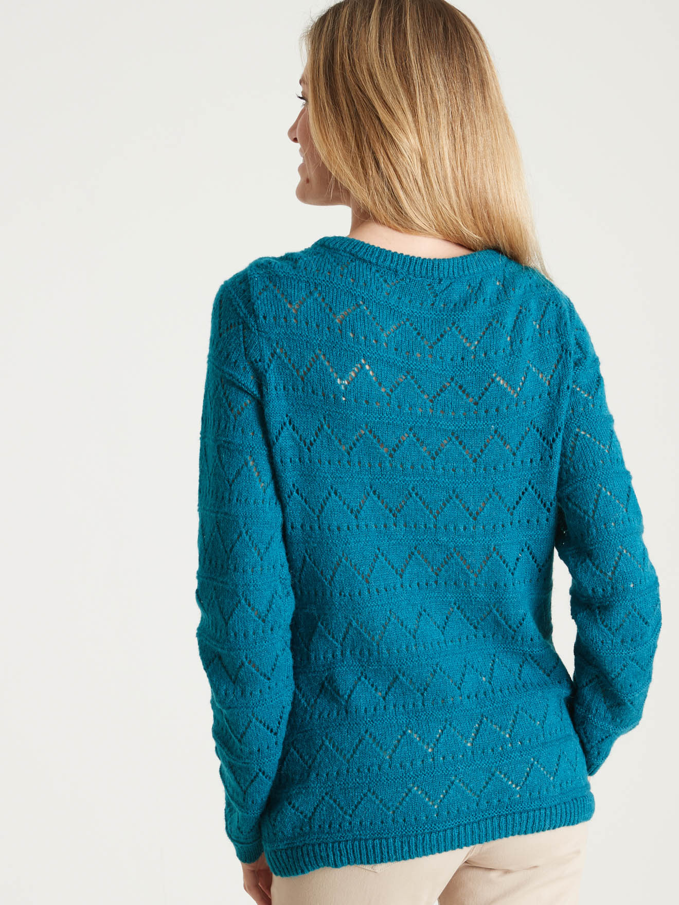 Pull fantaisie avec laine et alpaga