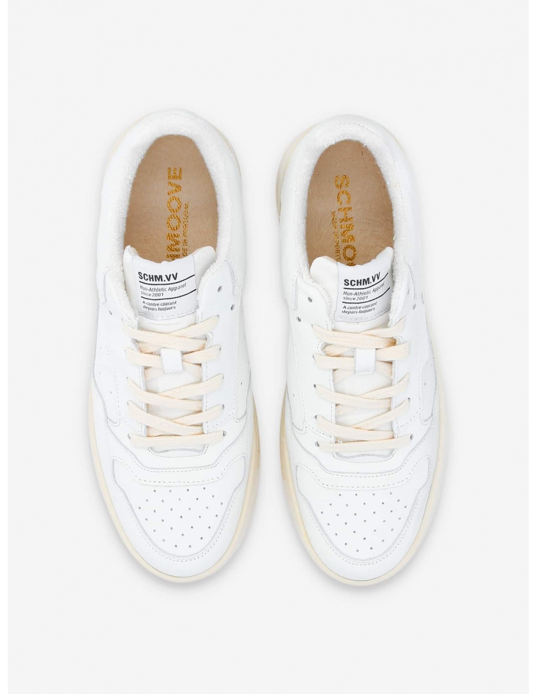 schmoove baskets de ville femme smatch new trainer cuir blanc