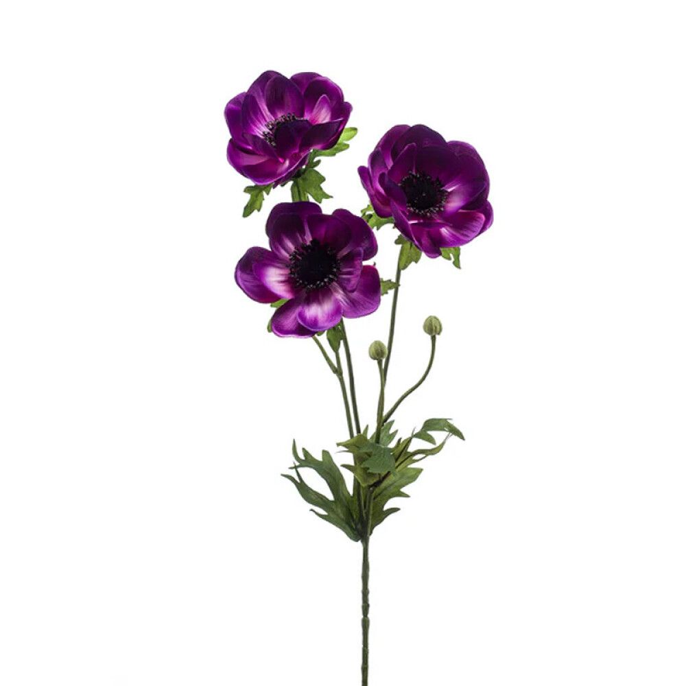 KUNSTPLANTE EMERALD ANEMONE LILLA 75CM
