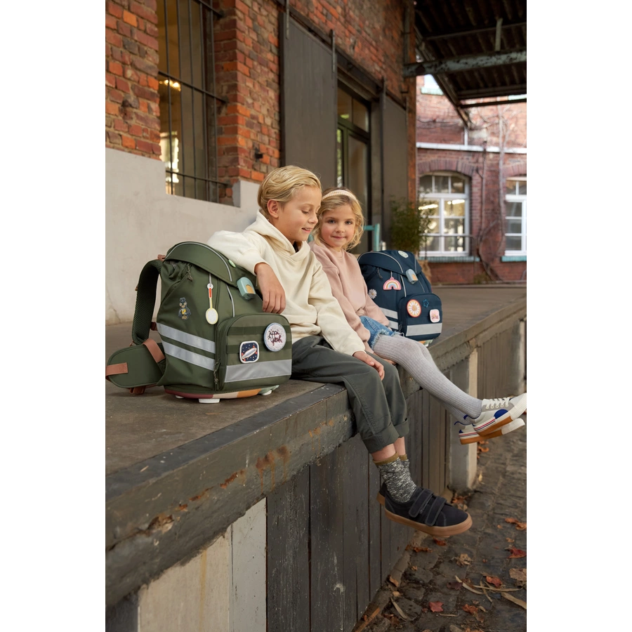 LÄSSIG Schulranzen-Set 7-tlg. Flexy Unique olive