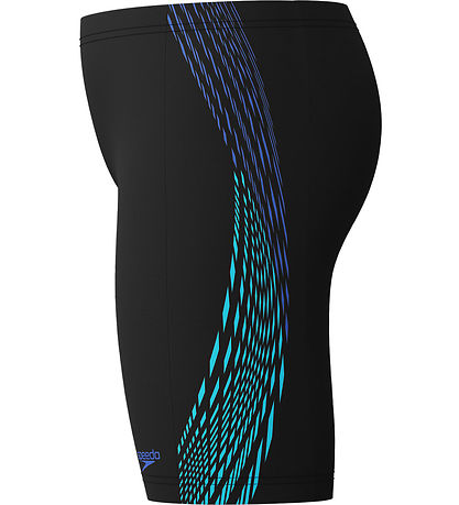 Speedo Badehose - Plastisol Placement Jammer - Schwarz m. Blau