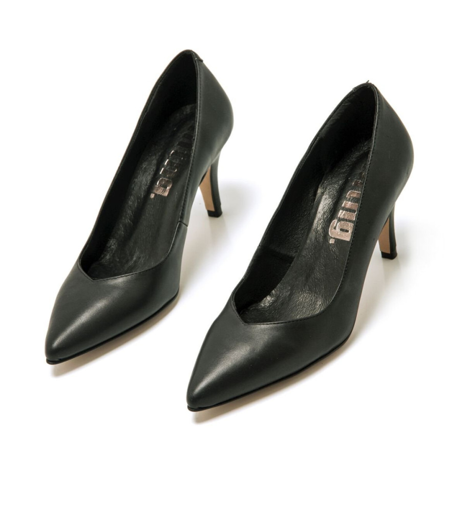Sapatos Mustang Chantal de couro preto