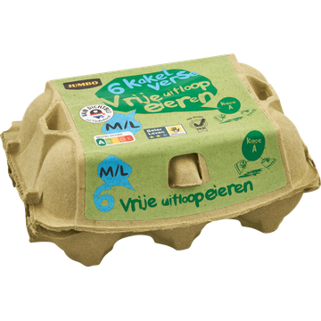 Jumbo Kakel Verse Vrije Uitloop Eieren M/L 6 Stuks