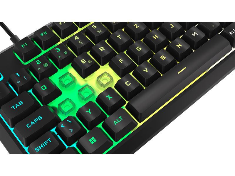 Corsair Gaming-Tastatur K55 CORE RGB Membran-Gaming-Tastatur mit 10-Zonen-RGB-Hintergrundbeleuchtung