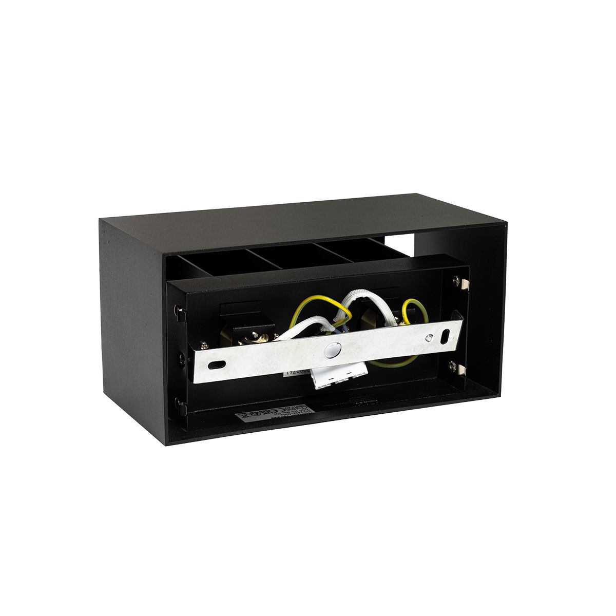 Moderne wandlamp zwart rechthoekig 2-lichts - Edwin