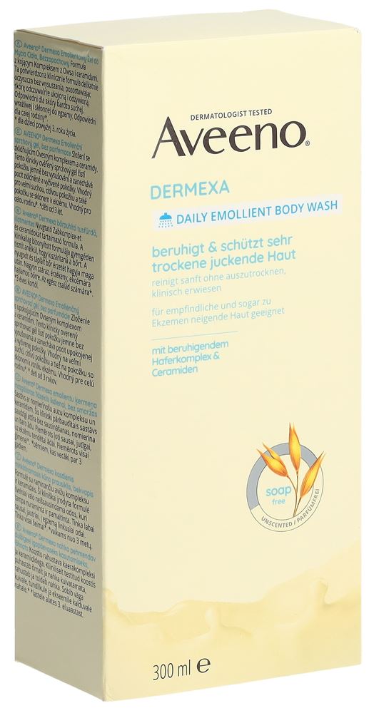 AVEENO Dermexa Emollientien Duschgel Gel Fl 300 ml