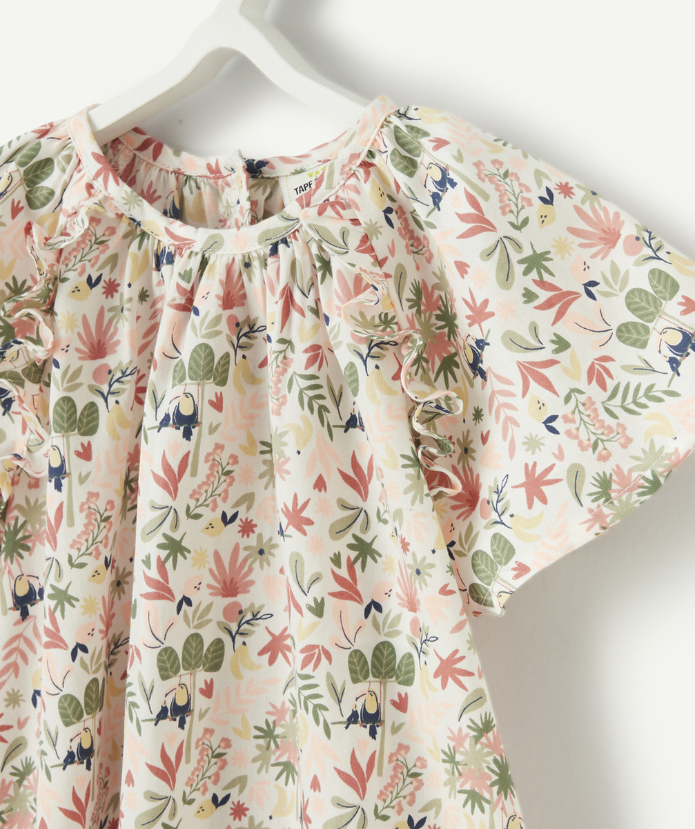 BLOUSE MANCHES COURTES BÉBÉ FILLE IMPRIMÉ FLEURI