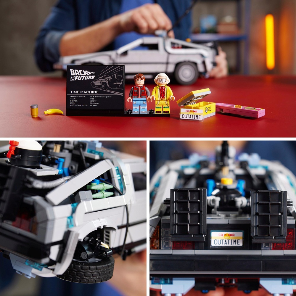 LEGO Icons 10300 Zurück in die Zukunft Zeitmaschine DeLorean Auto Set