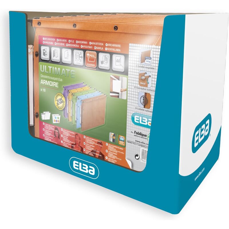 10 Dossier Susp Elba Ultimate Azv D15/30 A4 Kraft Orange