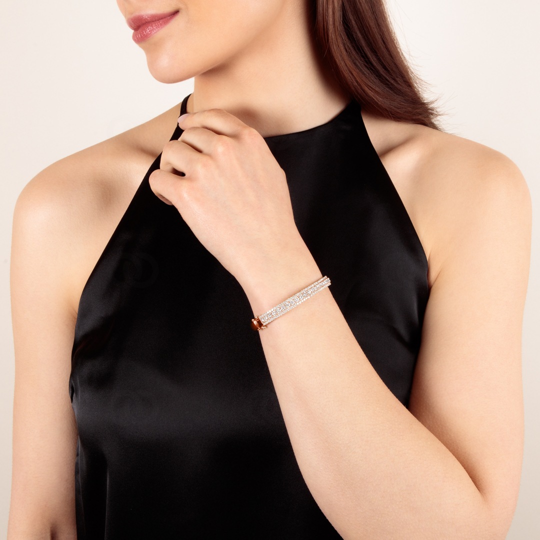 5.00 Karat Diamantarmreif 750/18 K Roségold