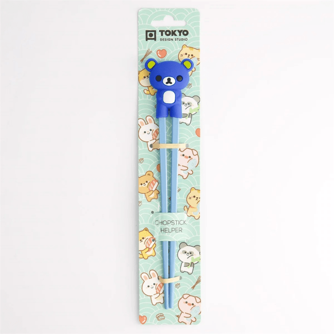 Tokyo Kinder Eetstokjes Beer Blauw 22cm