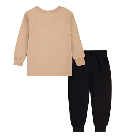 Jordan  Bluse/Sweatpants - Sort/Hemp m. Print