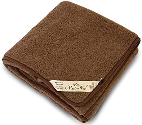 Merino Wool Bedding Brown Blanket 160 x 200 Merino Schafwolldecke/Kuscheldecke, BRAUN Decke 160 x 200 cm 100% Merinowolle, Schafwolle Merinowolle DOPPELT BRAUN Wolle Decke 160 x 200 cm