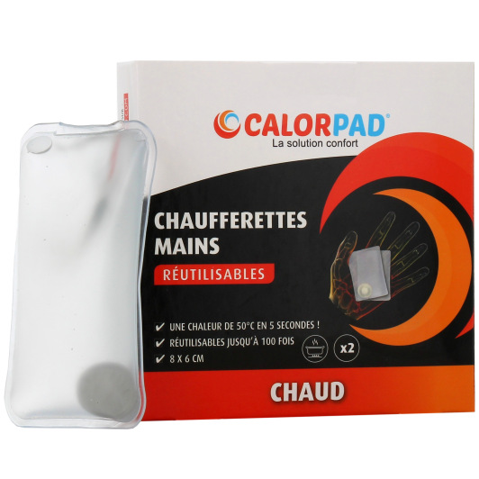 Chaufferettes mains réutilisables Calorpad - 50°C en 5 secondes