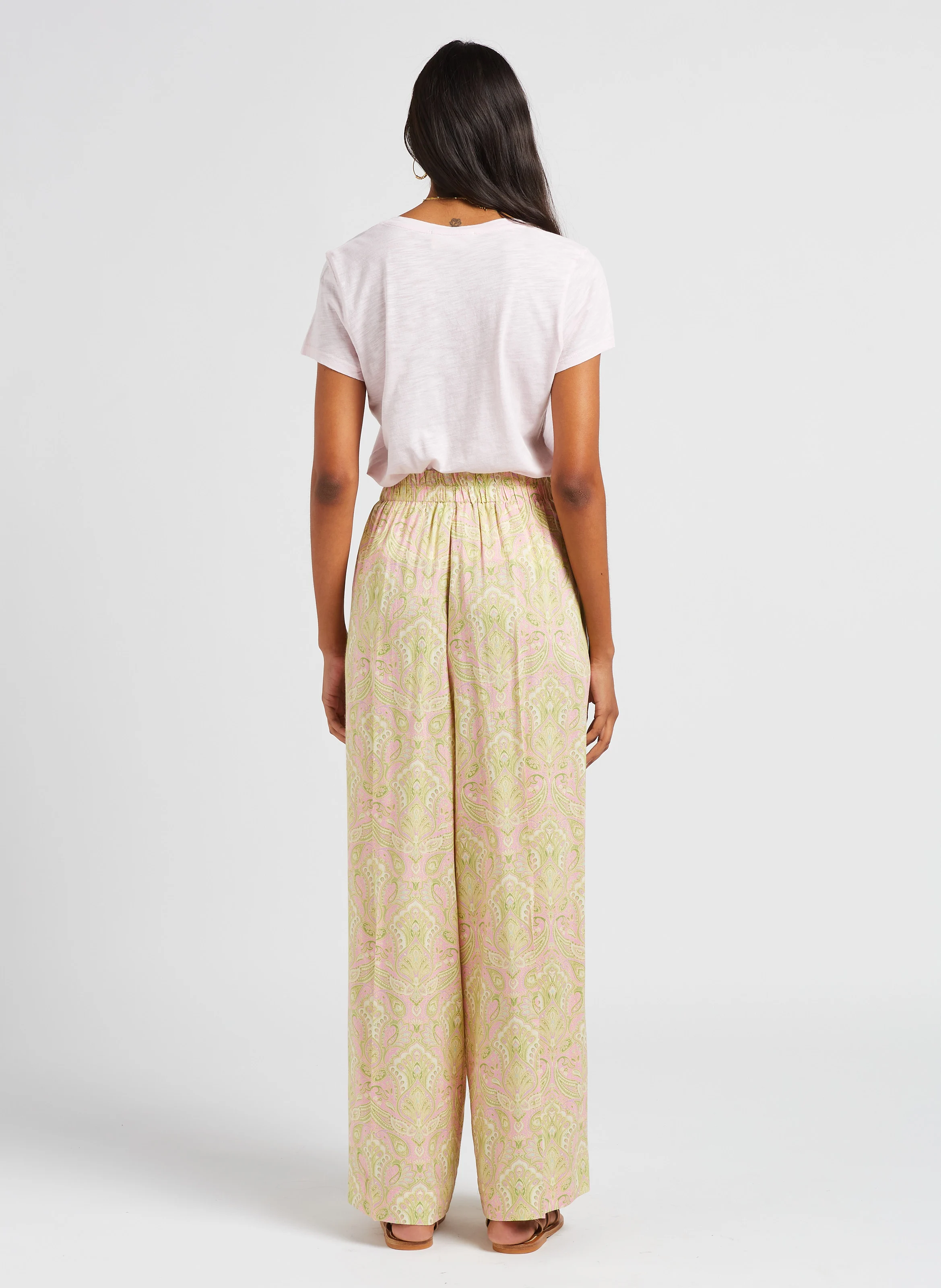 JACKSONVILLE - Tee-shirt col rond en coton mélangé | Rose
