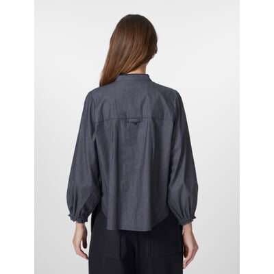 Damenbluse Chambray, Blau