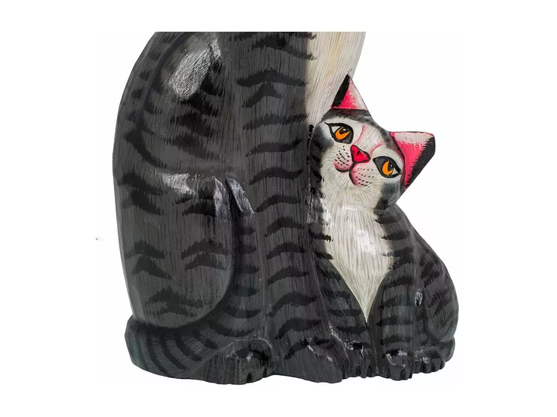 Chats en bois 20x10x30h