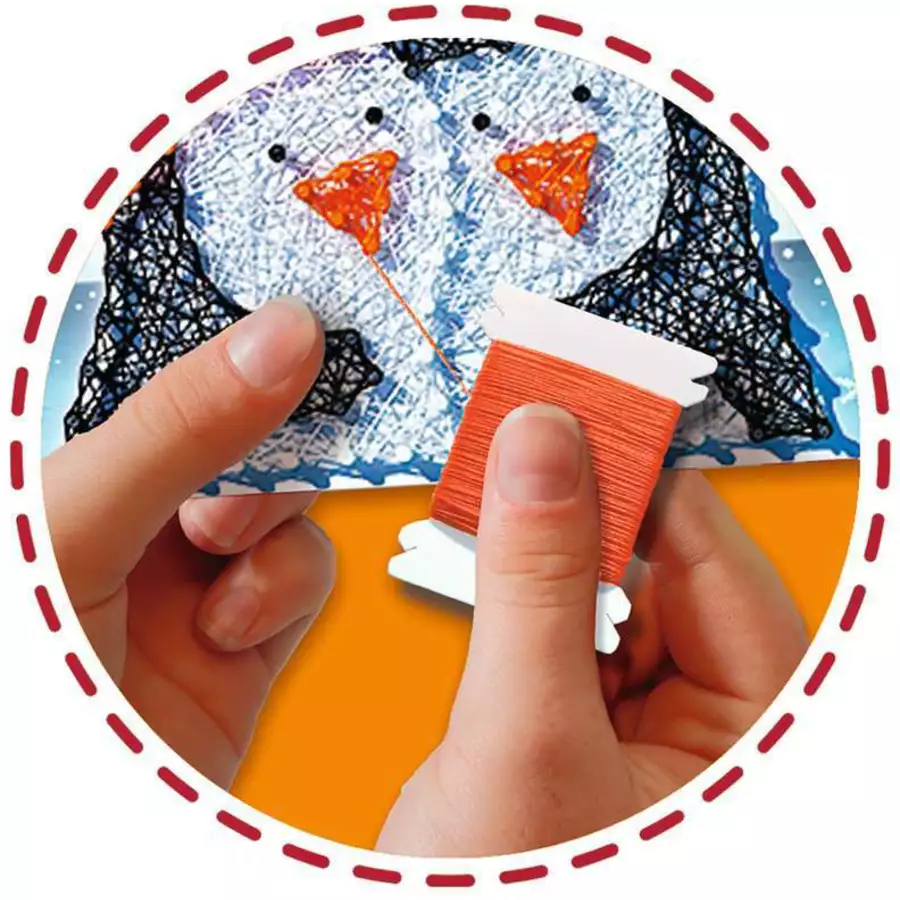 Ravensburger BeCreative String Art Pinguine bunt