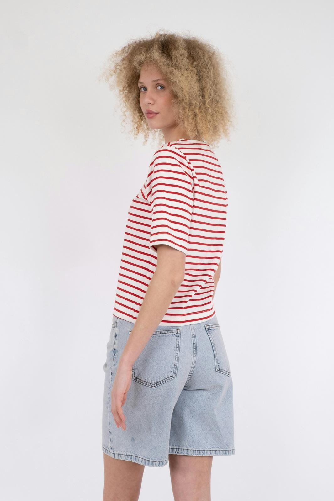 Neo Noir Soanie Stripe Tee red