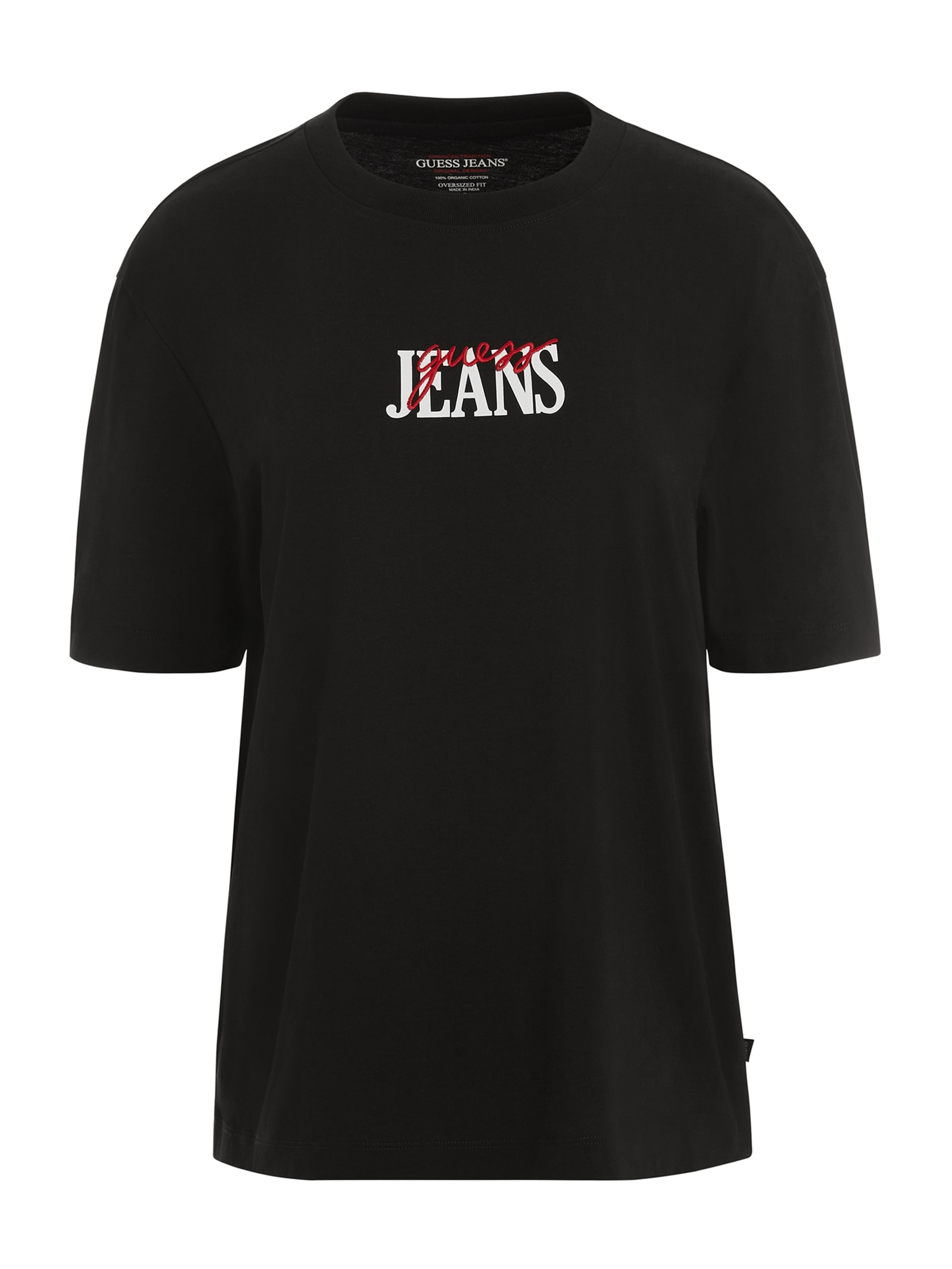 Camiseta oversized com estampas variadas