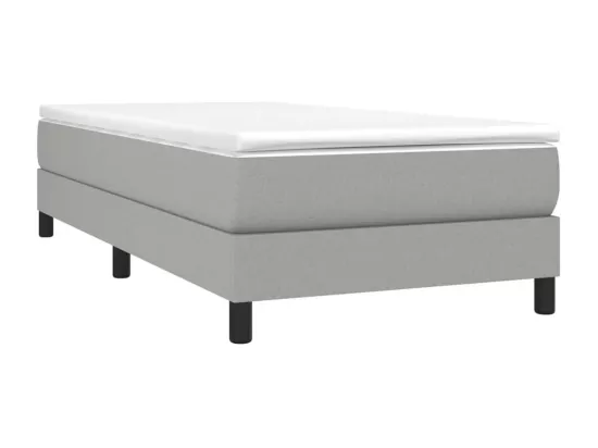 Sommier à lattes de lit Gris clair 90x200 cm Tissu