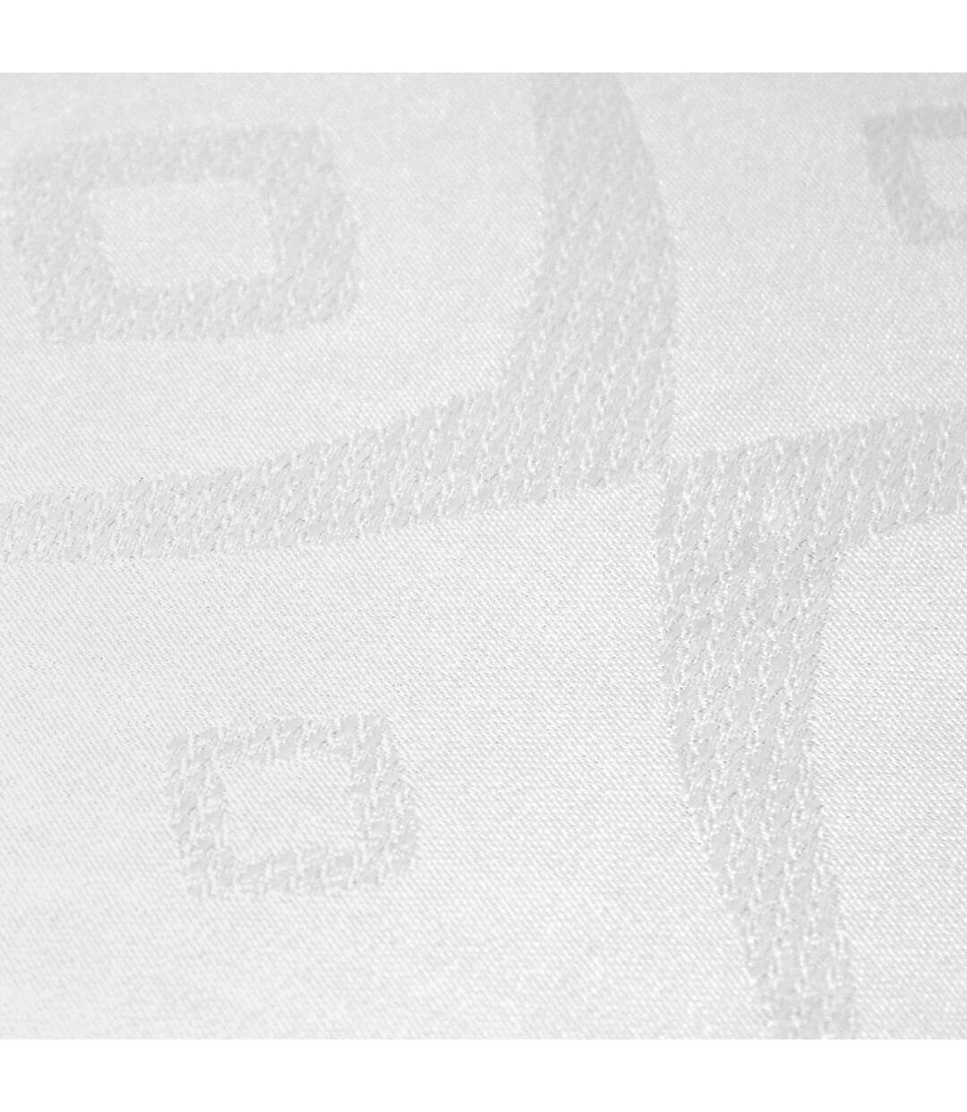 Nappe rectangle 150x350 cm Jacquard 100% polyester BRUNCH blanc