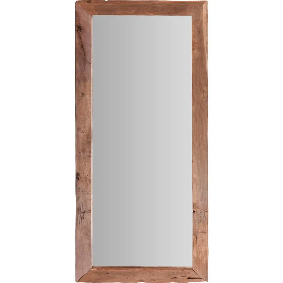 H&S Collection wandspiegel - hout - rechthoek - 100 x 70 cm