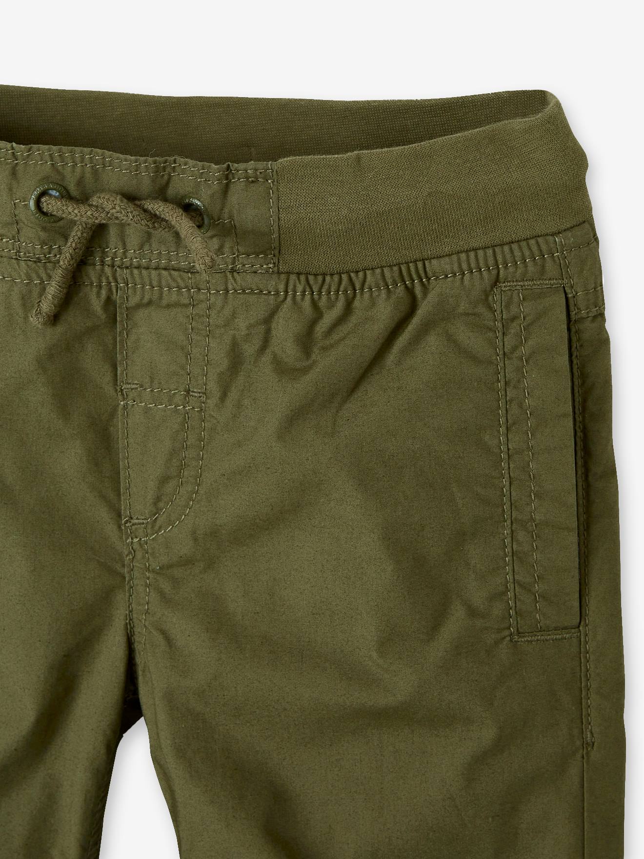 Calça cargo bege que se transforma em bermuda para meninos