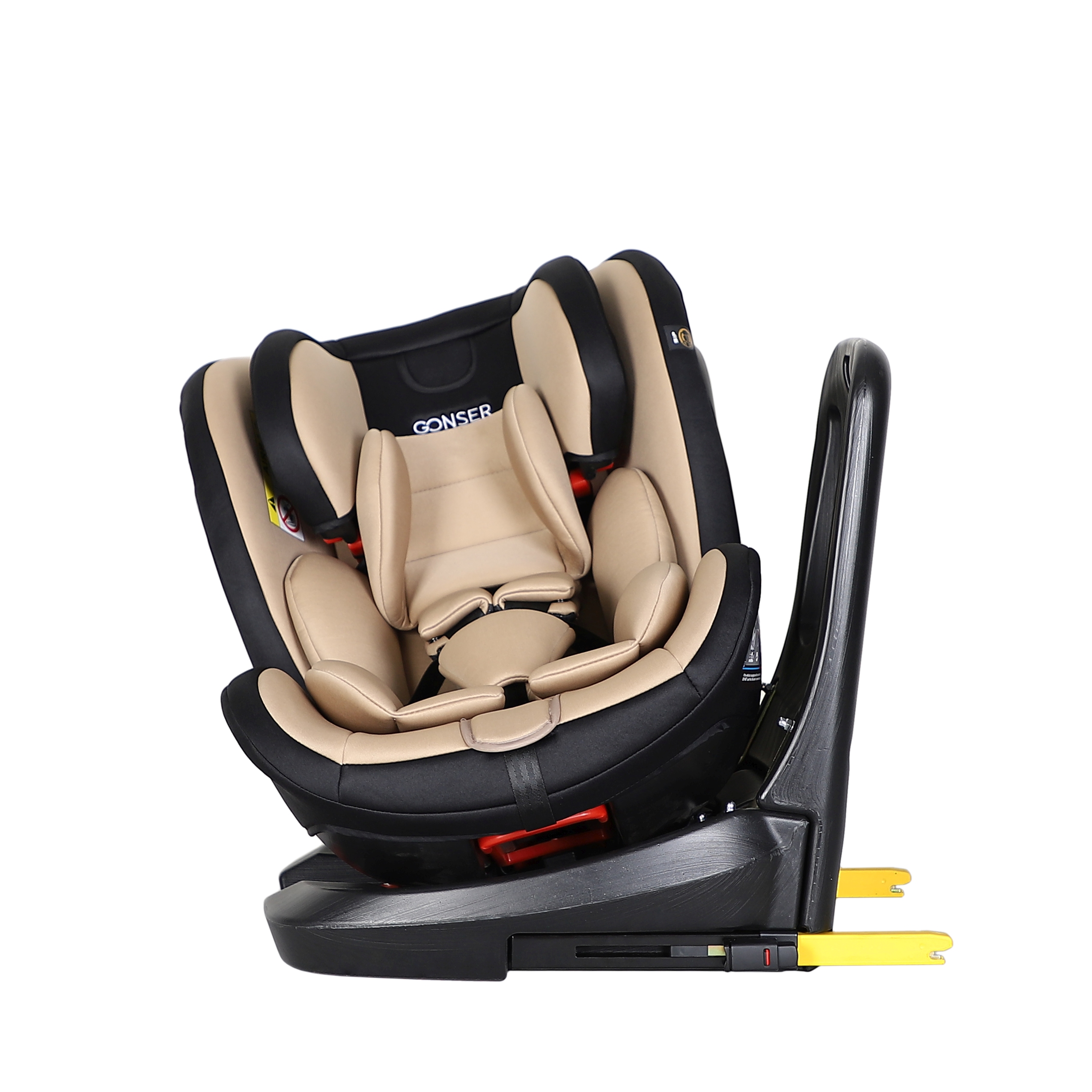 Kindersitz Auto 360° drehbar schwarz/beige