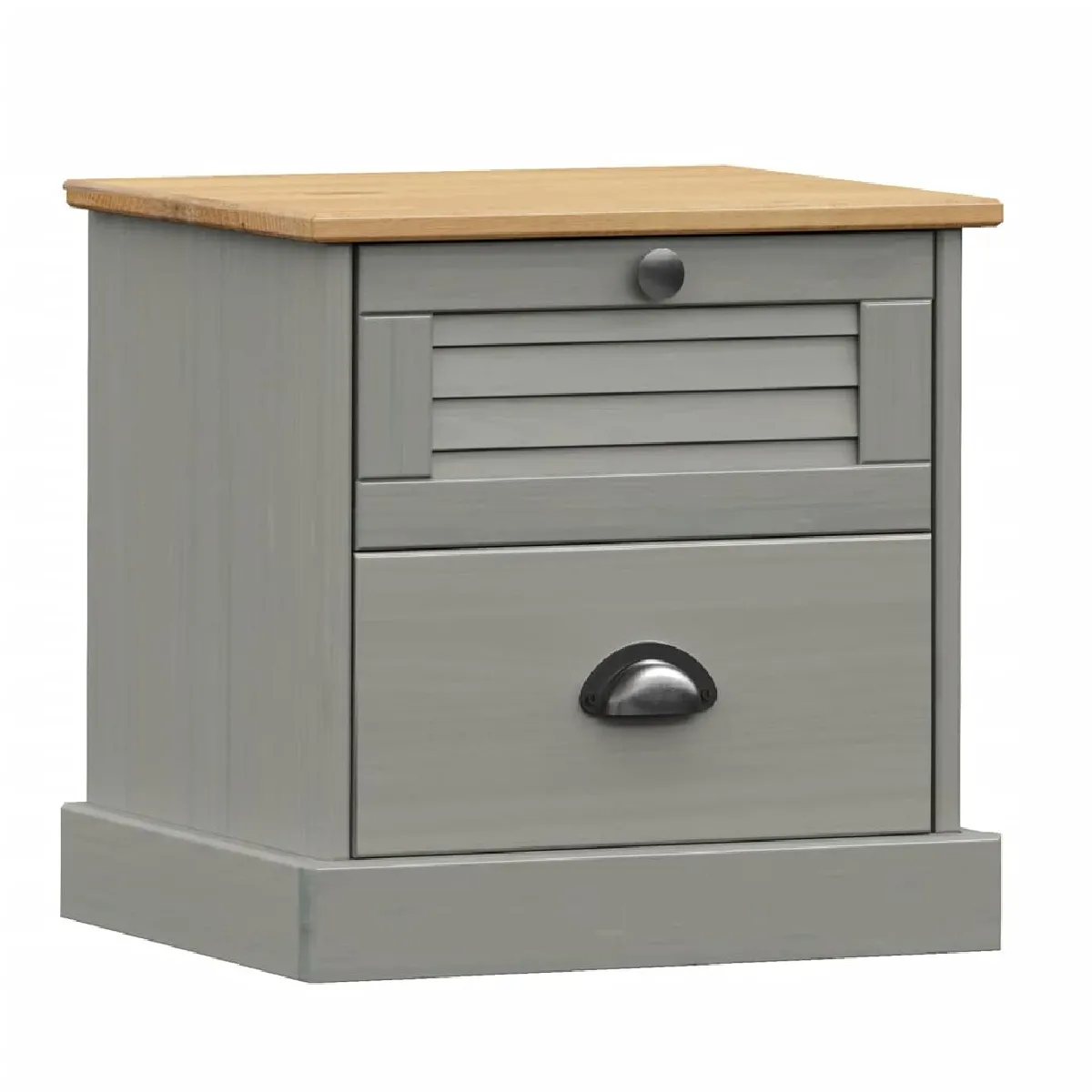 vidaXL Table de chevet VIGO 42x35x42 cm - Gris