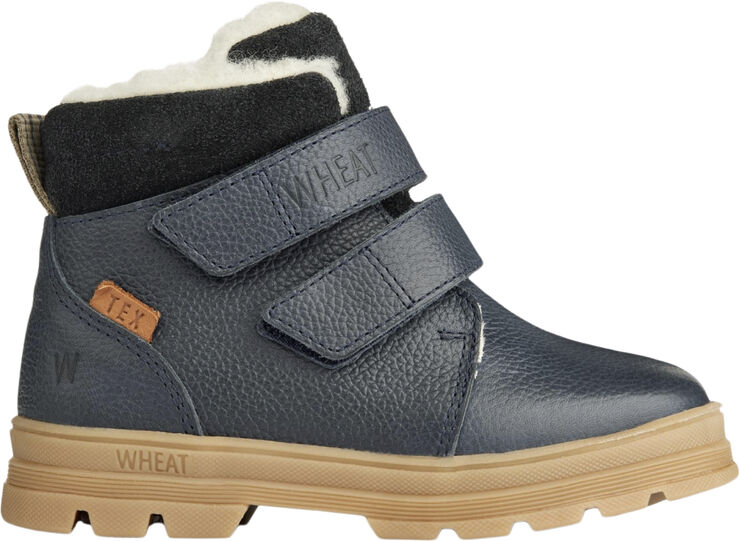 Wheat Dry Velcro Tex Støvle Blå