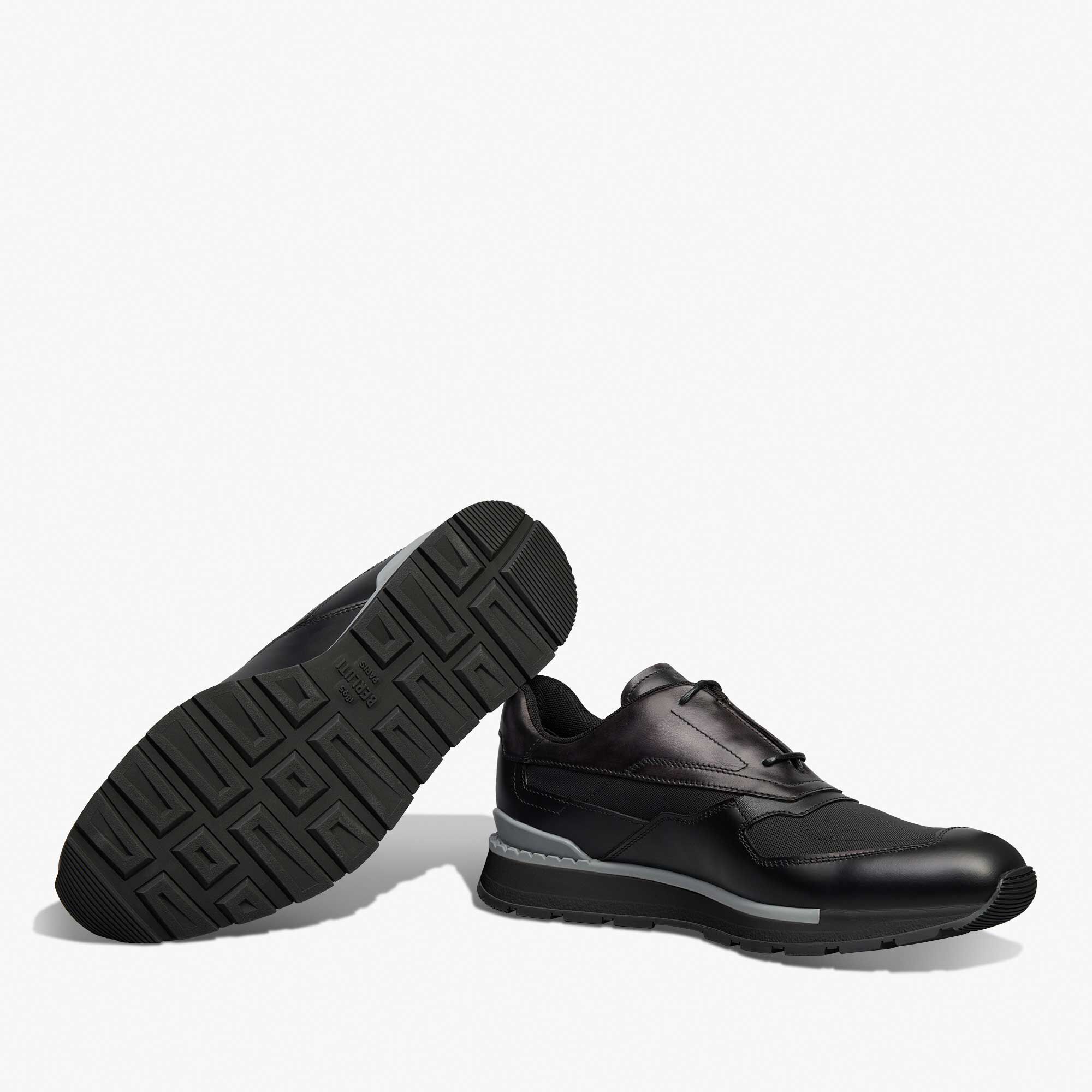 Sneaker Fast Track En Cuir Scritto Et Nylon