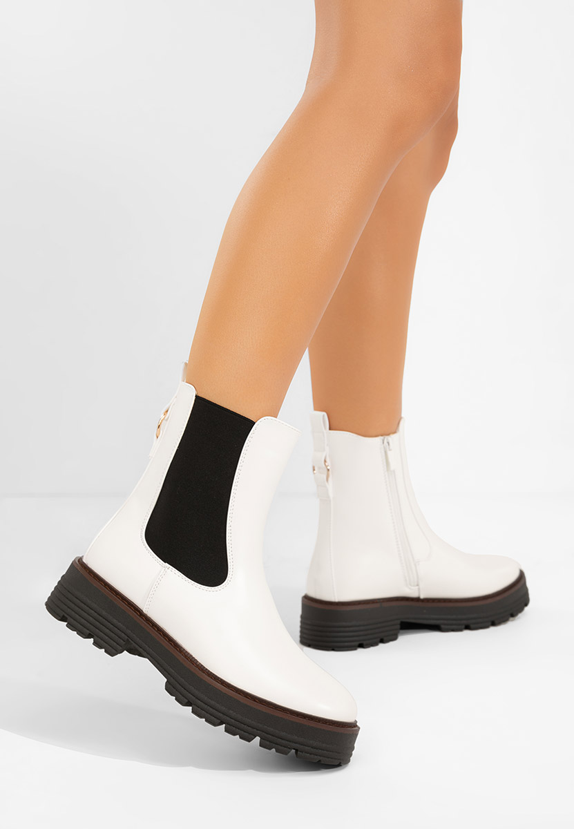 Bottines femme blanches Cloraya