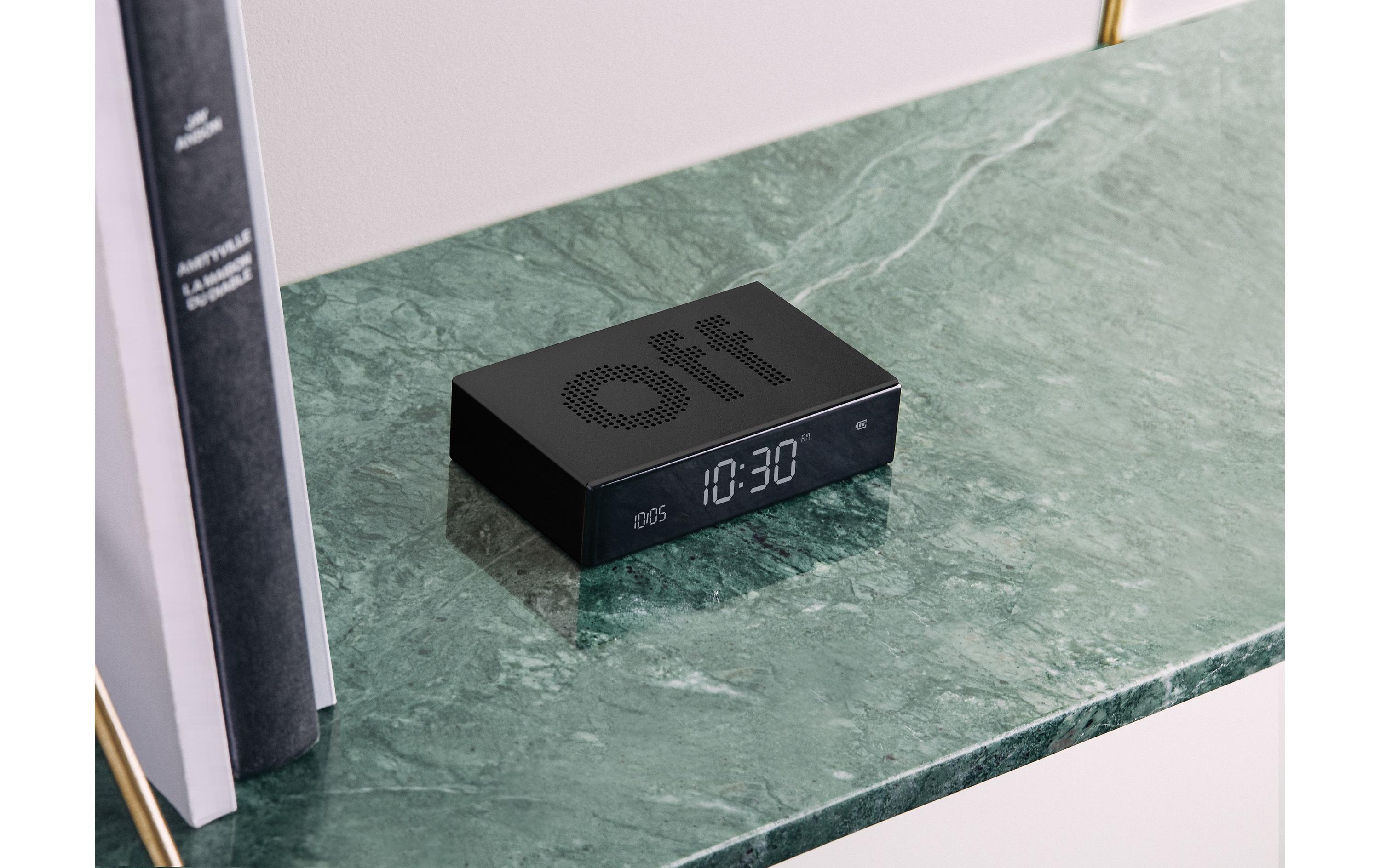 Digitalwecker Flip Premium SchwarzLCD-Wecker