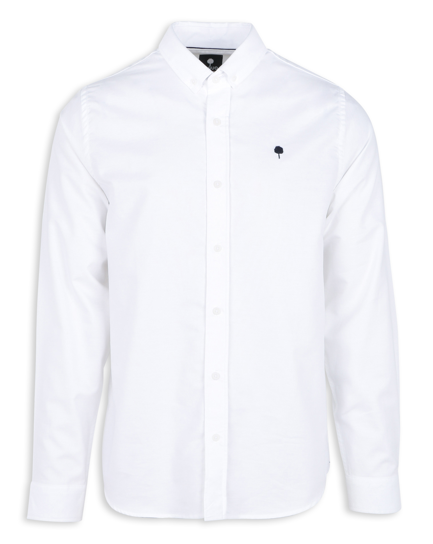 IVOY - Chemise col américain en coton bio mélangé| Blanc
