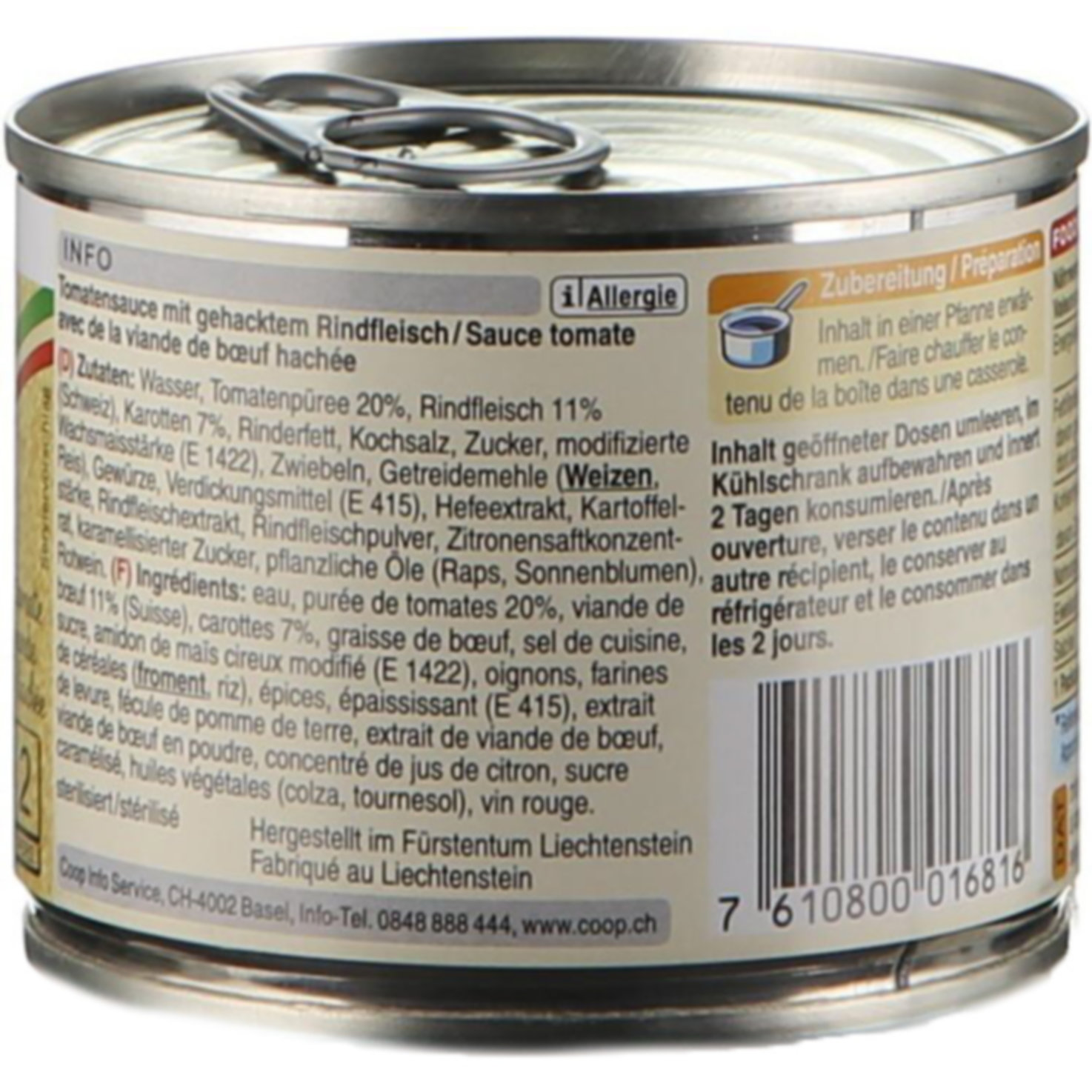 Sugo Tomatensauce mit Rindfleisch