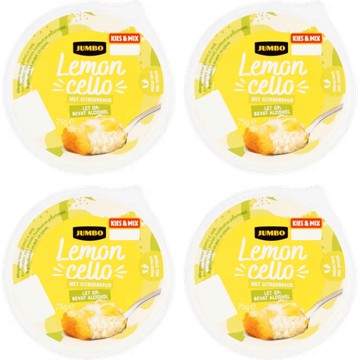 Jumbo Lemoncello Toetje met Citroensaus - bevat alcohol 4 x 75 g