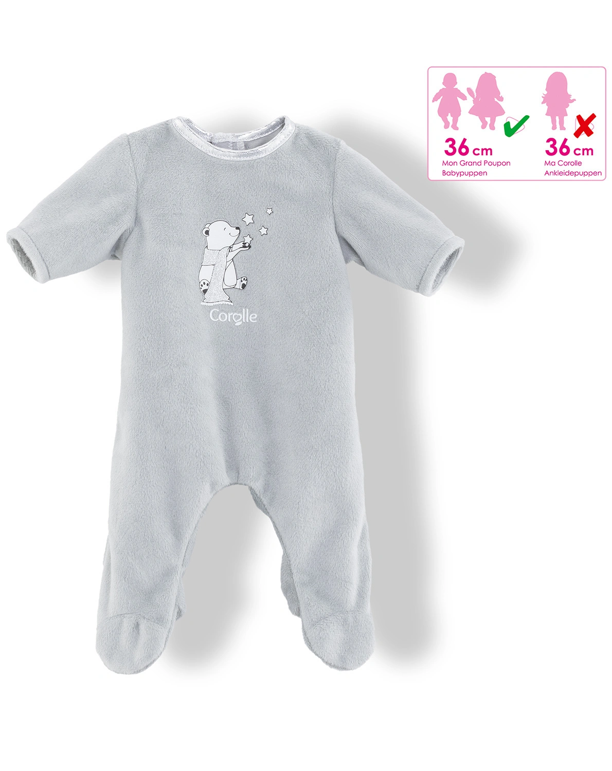 Puppenkleidung MON GRAND POUPON - PYJAMA (36cm)