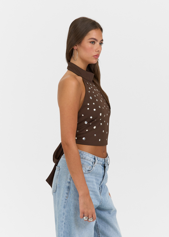 Mirre top choco bruin