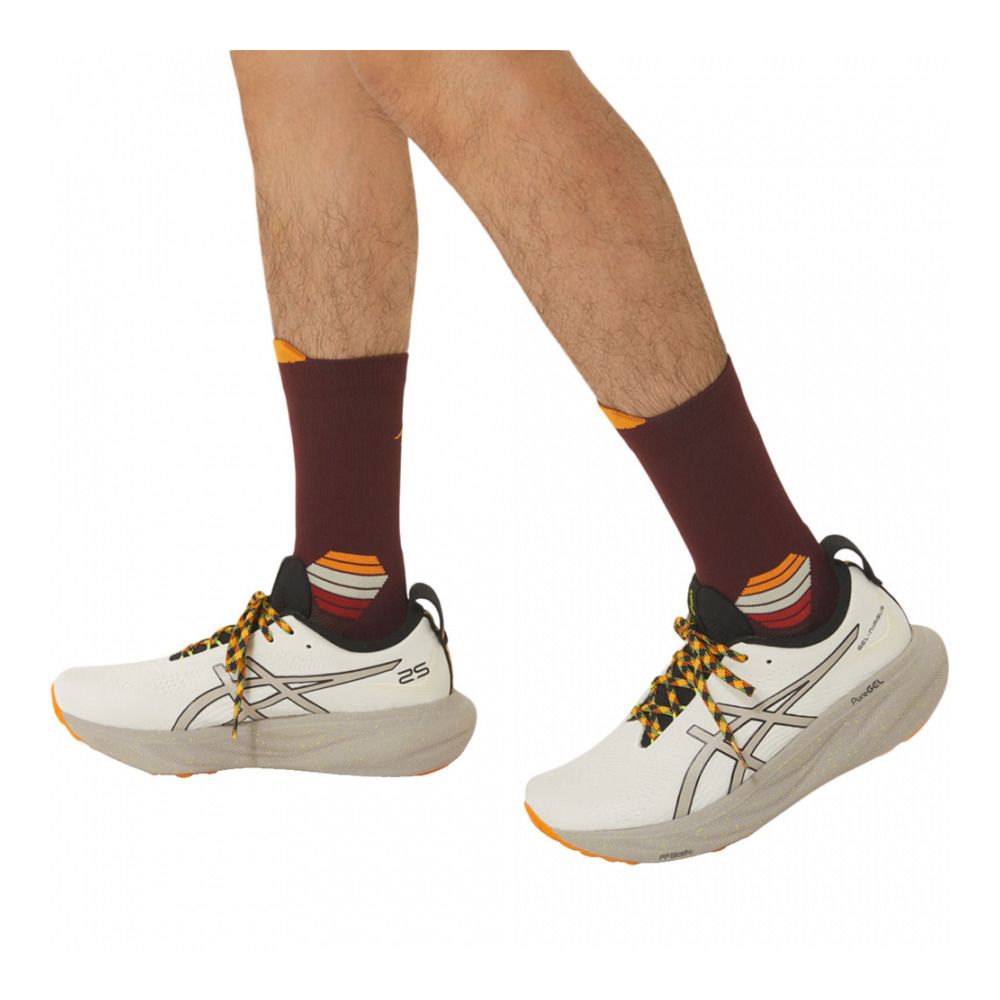 Asics FUJITRAIL RUN - Chaussettes antique red