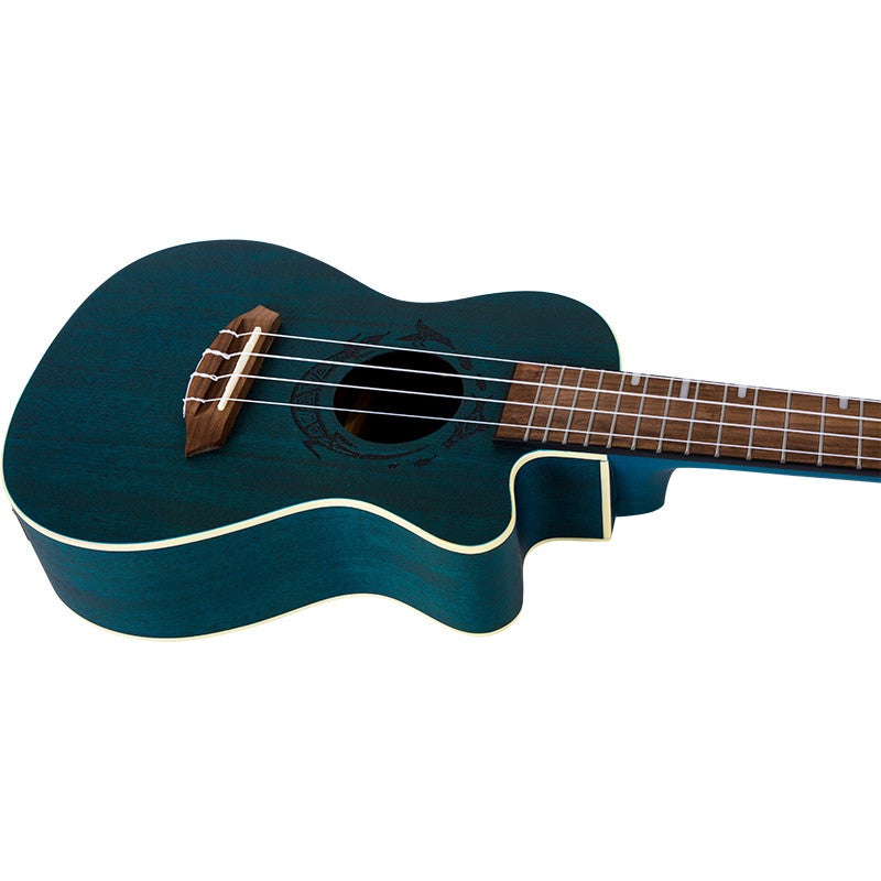 Flight Gemstone Series DUC380 CEQ Topaz elektrisch-akoestische concert ukelele met gigbag