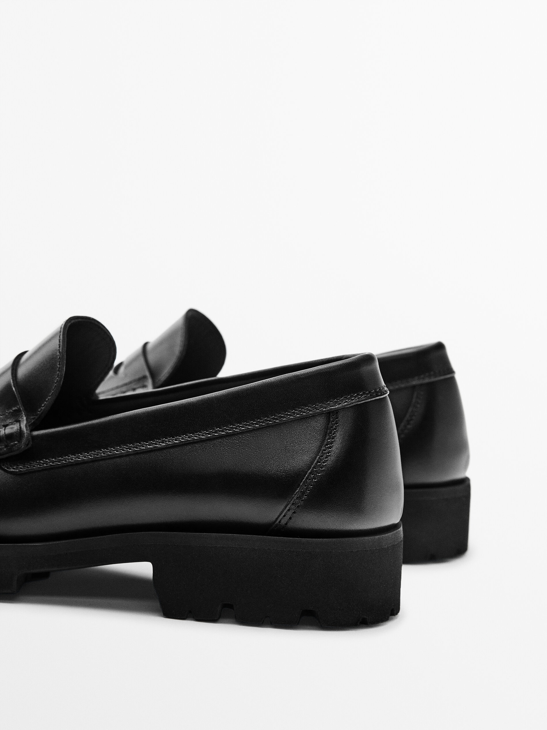 Mocasín couro napa preto - Studio - NEGRO