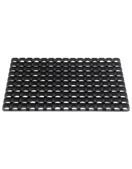 Hamat Rubbermat Ring Domino Zwart - Deurmat