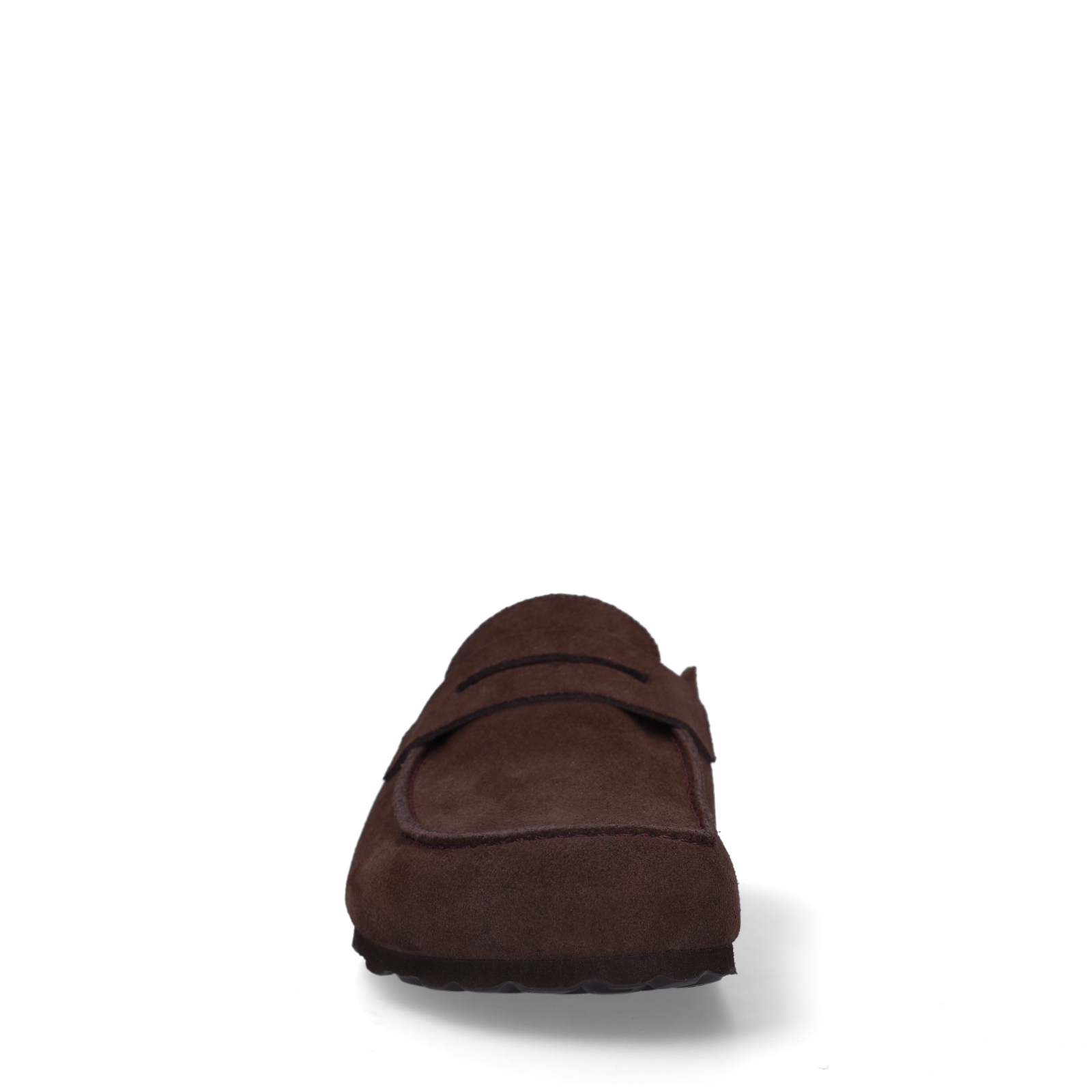Donkerbruine suède clogs