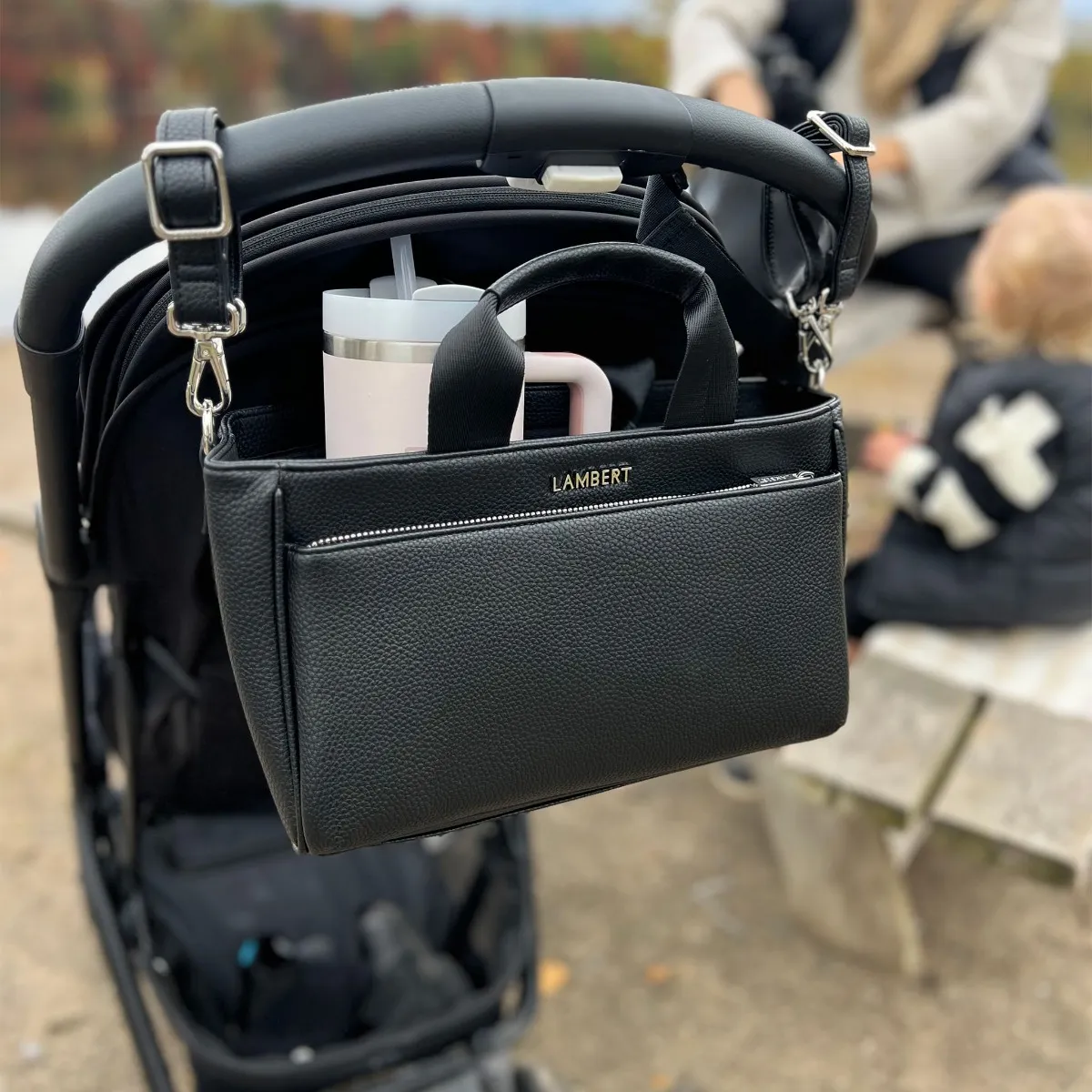 Lambert Console de Poussette  Pochette de Rangement Daisy x Sarah Couture - Noir