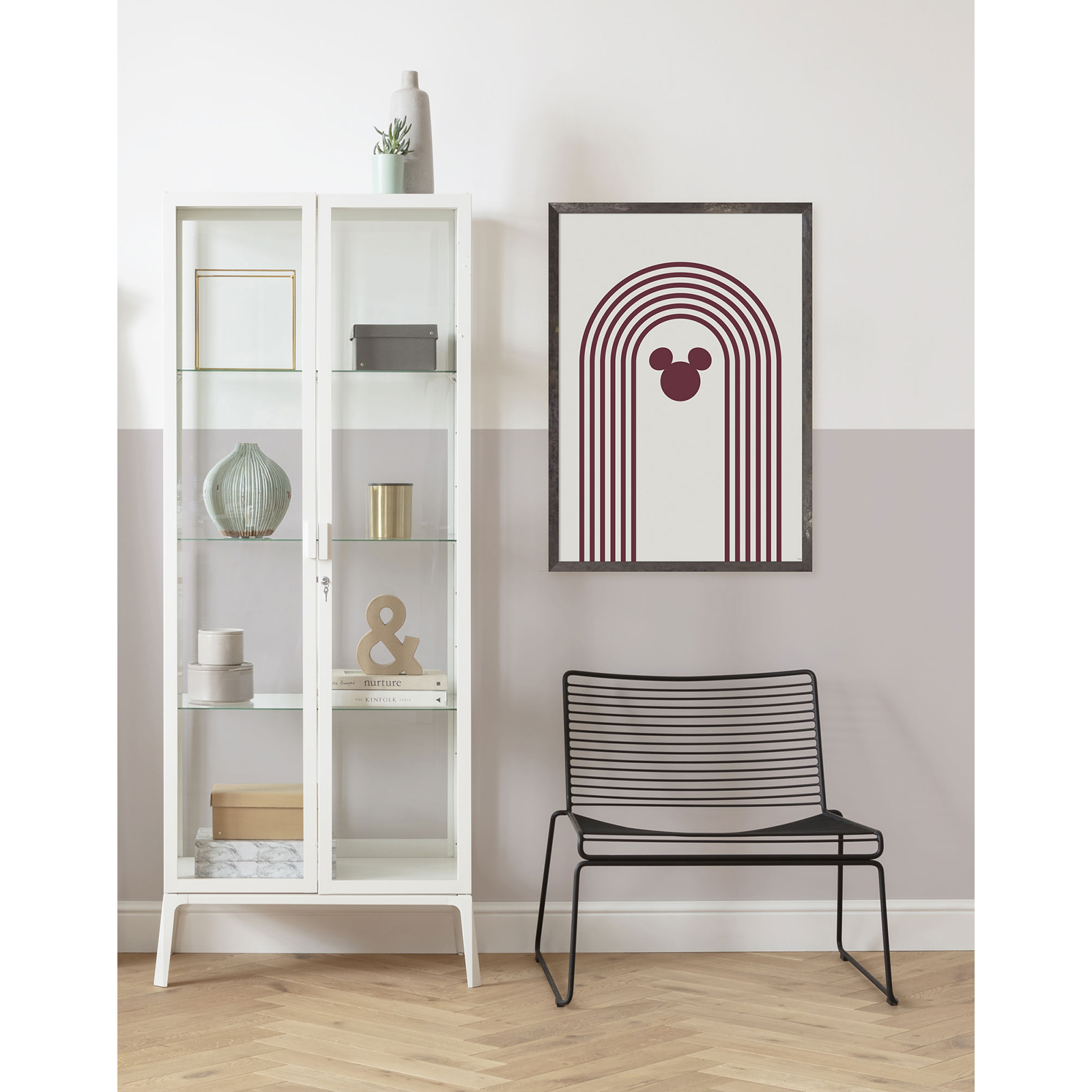 Wandbild MINIMAL MICKEY - rot - 50x70 cm