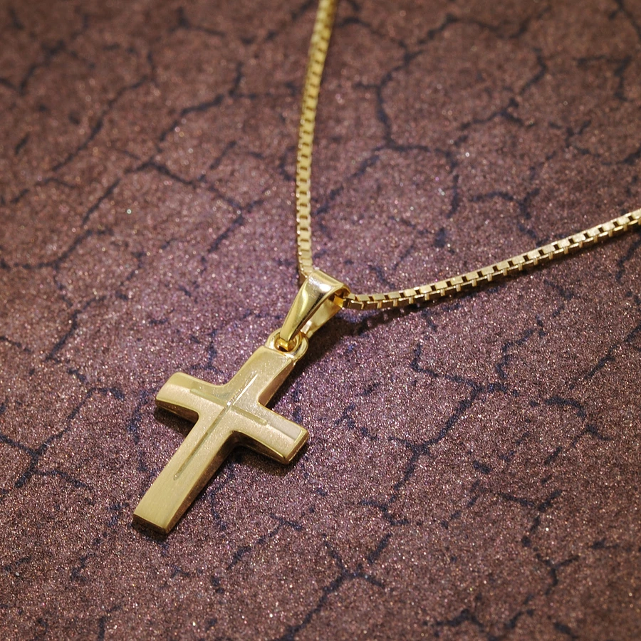 trendor Halskette mit Kreuz für Kinder Gold 3338 Karat gold